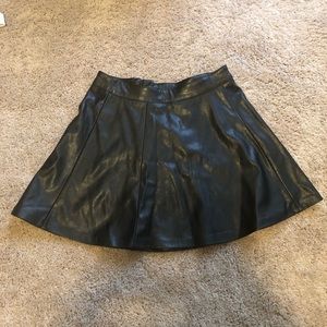 Black leather skirt